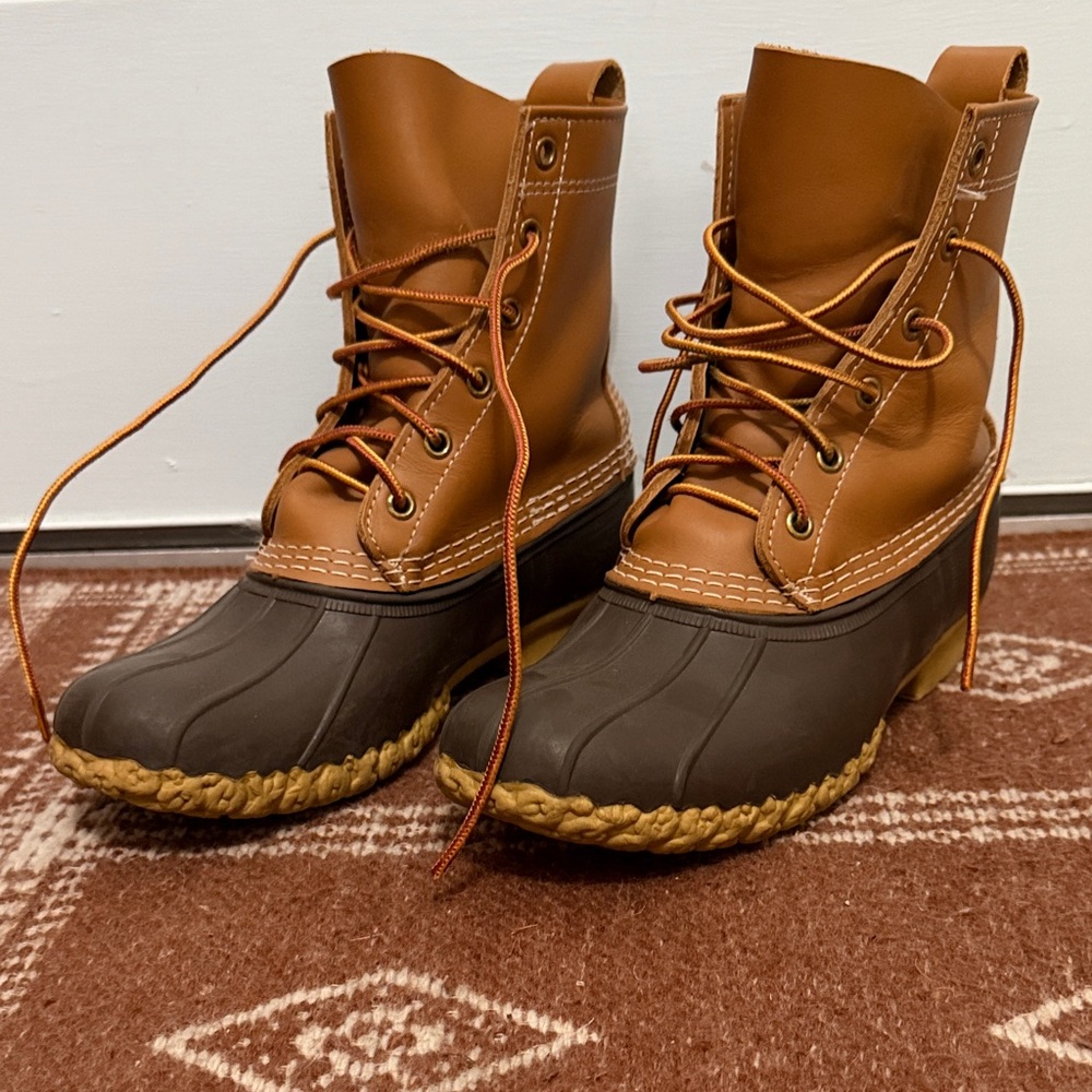 Llbean Brown and Tan Women's Boots size woman’s 8